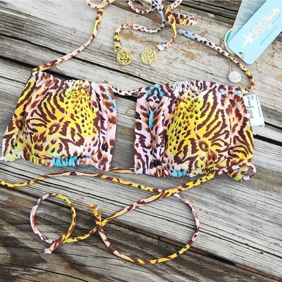 Luli Fama Diosa Salvaje Multiway Scrunched Cup Bandeau TOP - Small - Picture 5 of 8